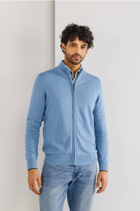 State of Art cardigan plain knit
